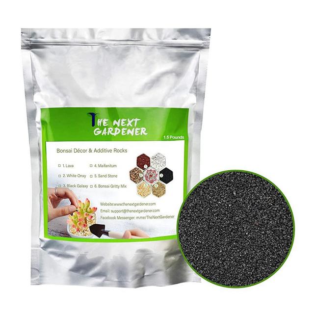 Succulent and Cactus Bonsai DIY Rocks, Black Galaxy, for Terrarium, Fairy Gardening, Top Dressing, 1.5lb