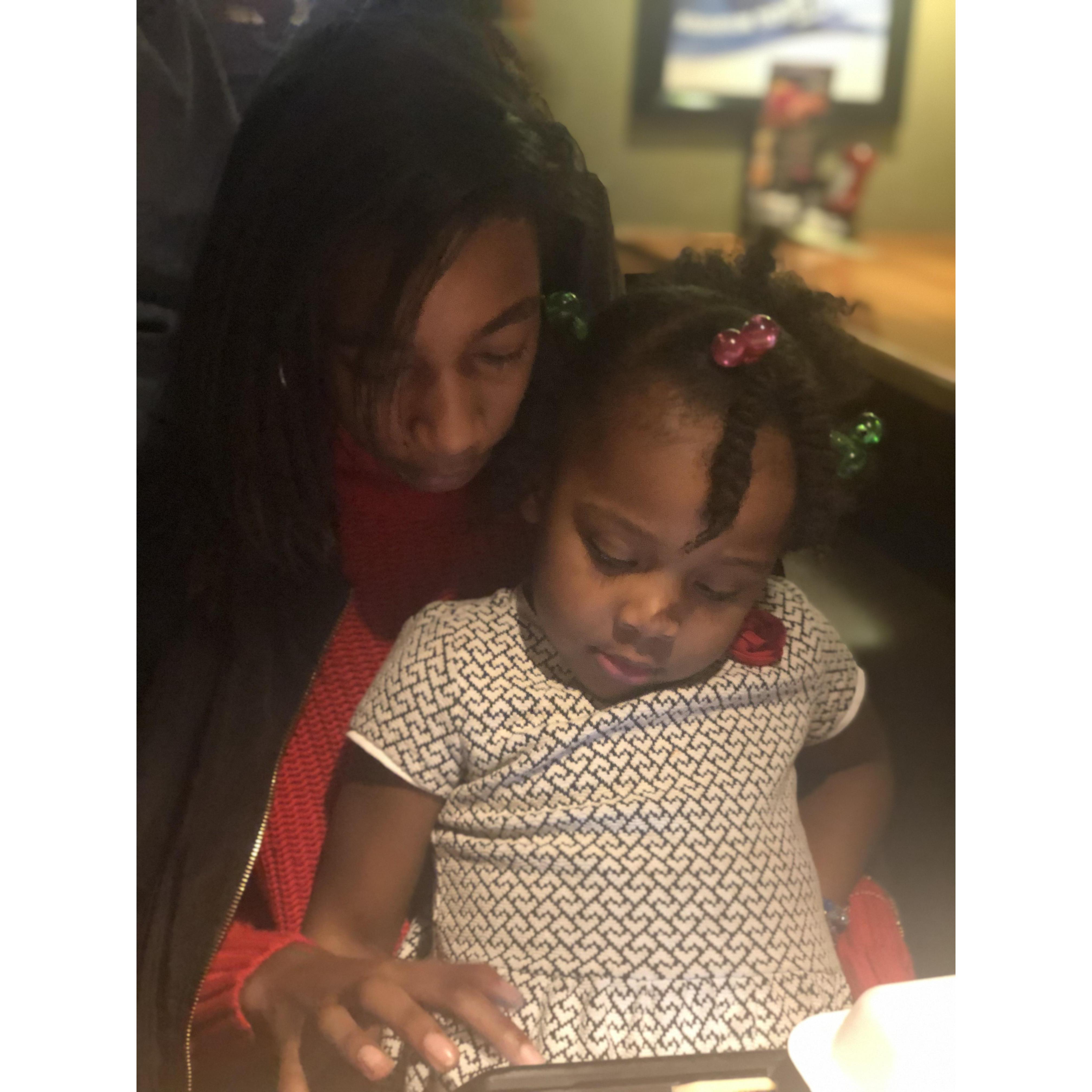 Feb 2019 at dinner for Moms Bday