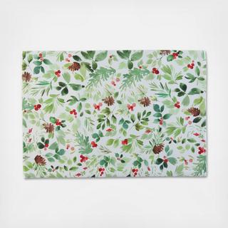 Holiday Botanical Printed Placemat, Set of 6
