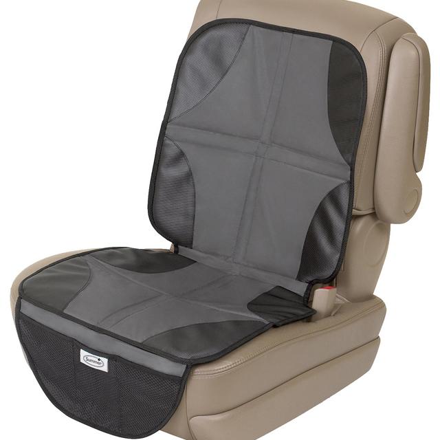 Summer DuoMat Car Seat Protector, Black - Protective Waterproof Seat Cover Pad with Mesh Pockets