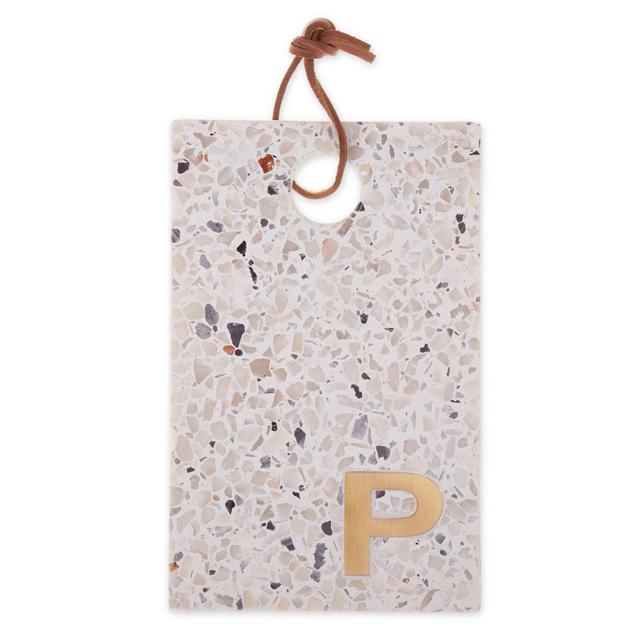 Artisanal Kitchen Supply® Terrazzo Monogram Letter "P" Cheese Board