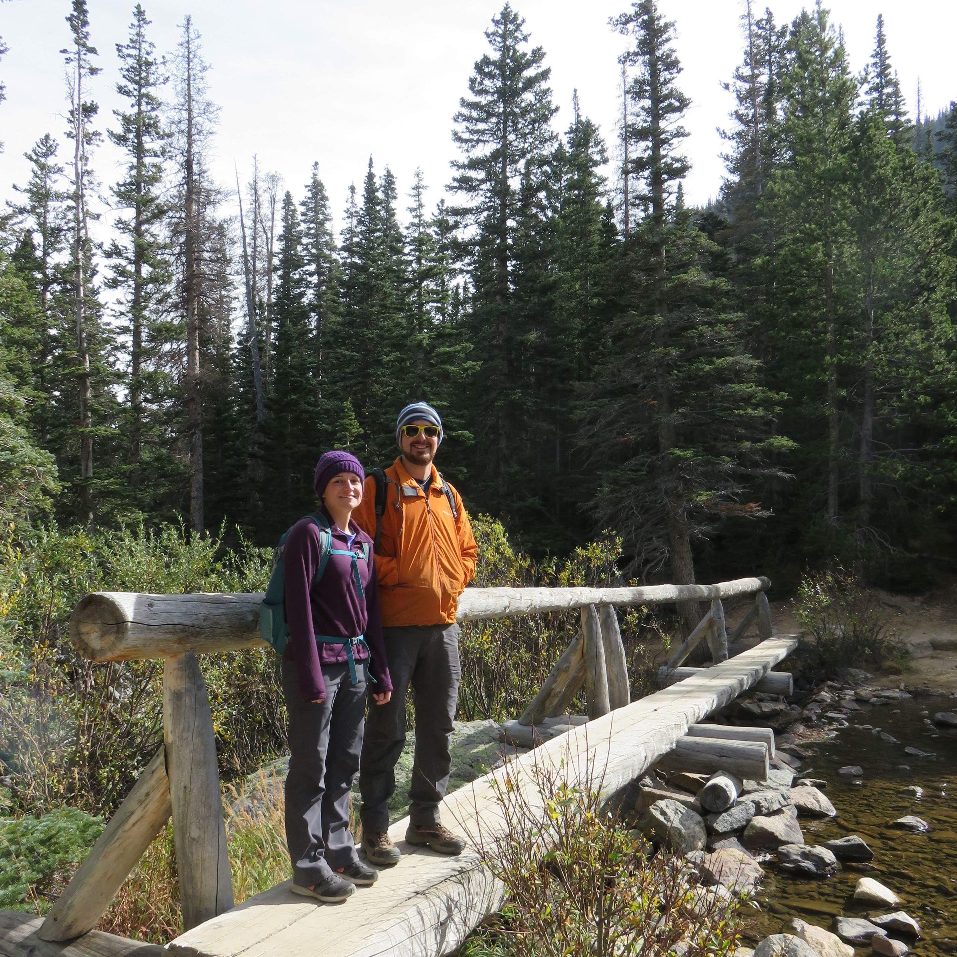 Hiking in Rocky Mountain National Park.