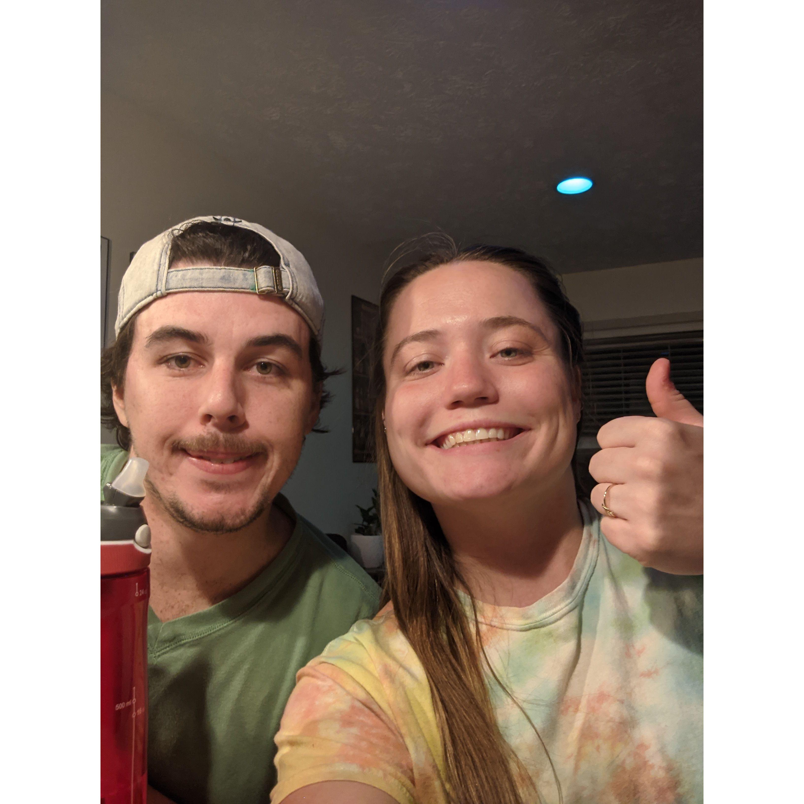 WE GOT ENGAGED!!! lol one of the only pictures we have together on the day we got engaged (2021)