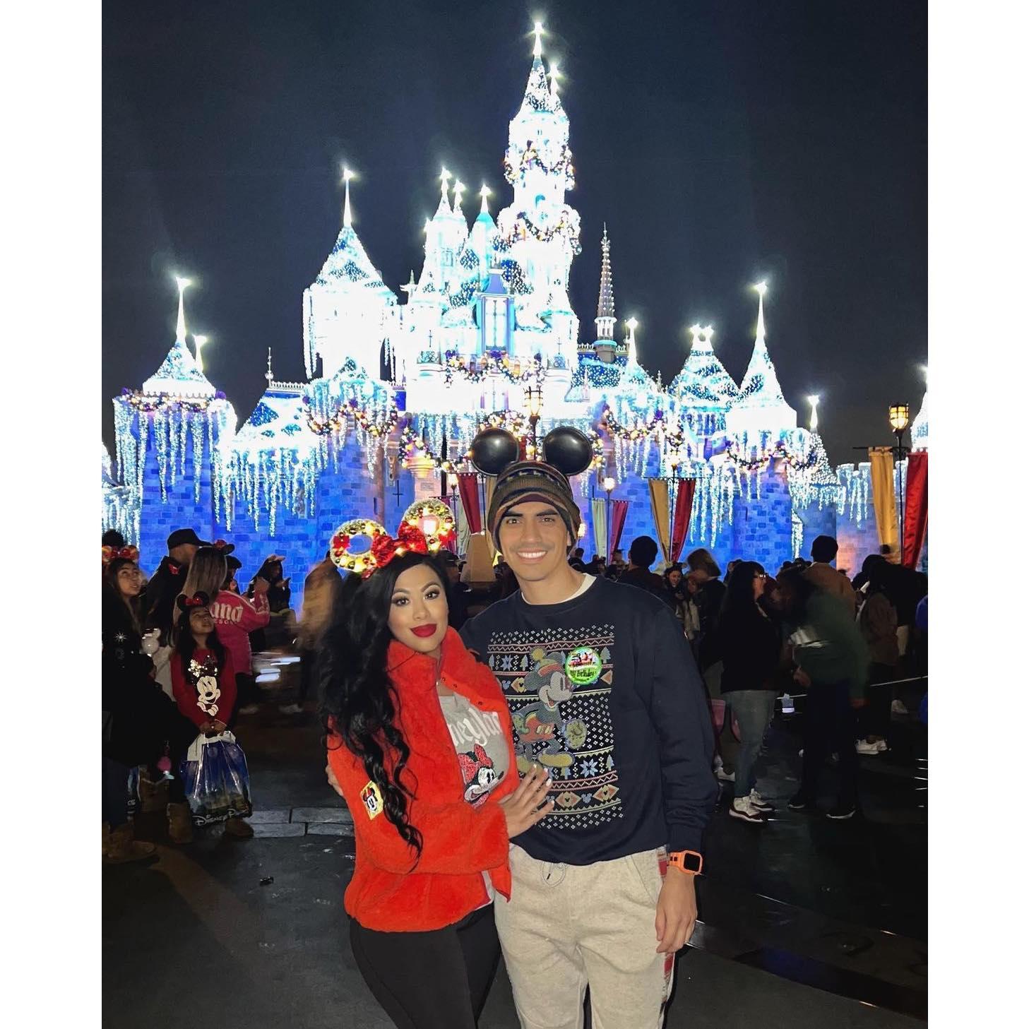 Falling in love with disney but falling more in love with eachother.