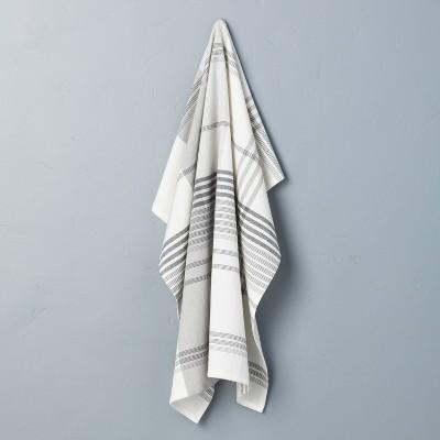 Plaid Flour Sack Kitchen Towel Sour Cream/Railroad Gray - Hearth & Hand™ with Magnolia