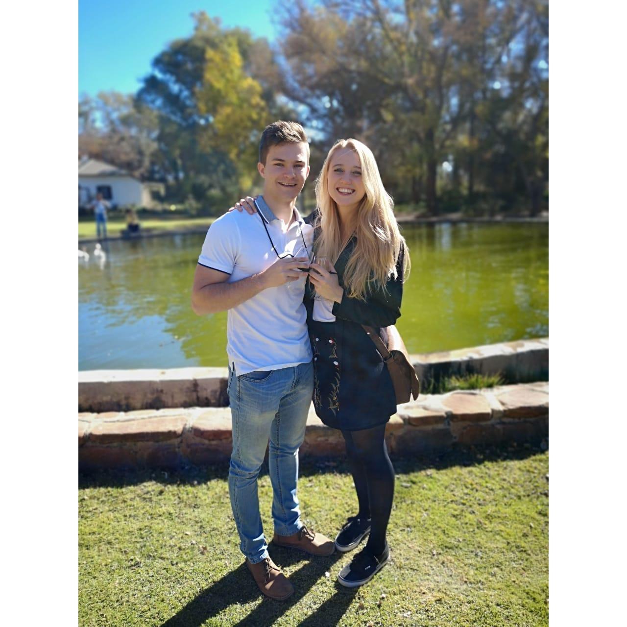 Ek en Billy by die Wildskosfees - bobaas wynproewers.