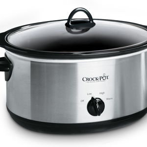 Crock-Pot 7-Quart Manual Slow Cooker, Stainless Steel