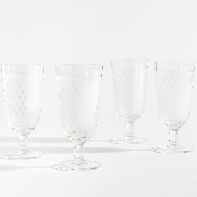 Monique Lhuillier Trelliage Goblets, Set of 4 - Clear
