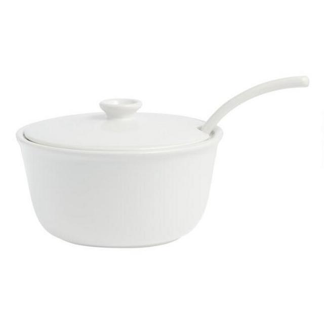 White Meadow Soup Tureen with Ladle