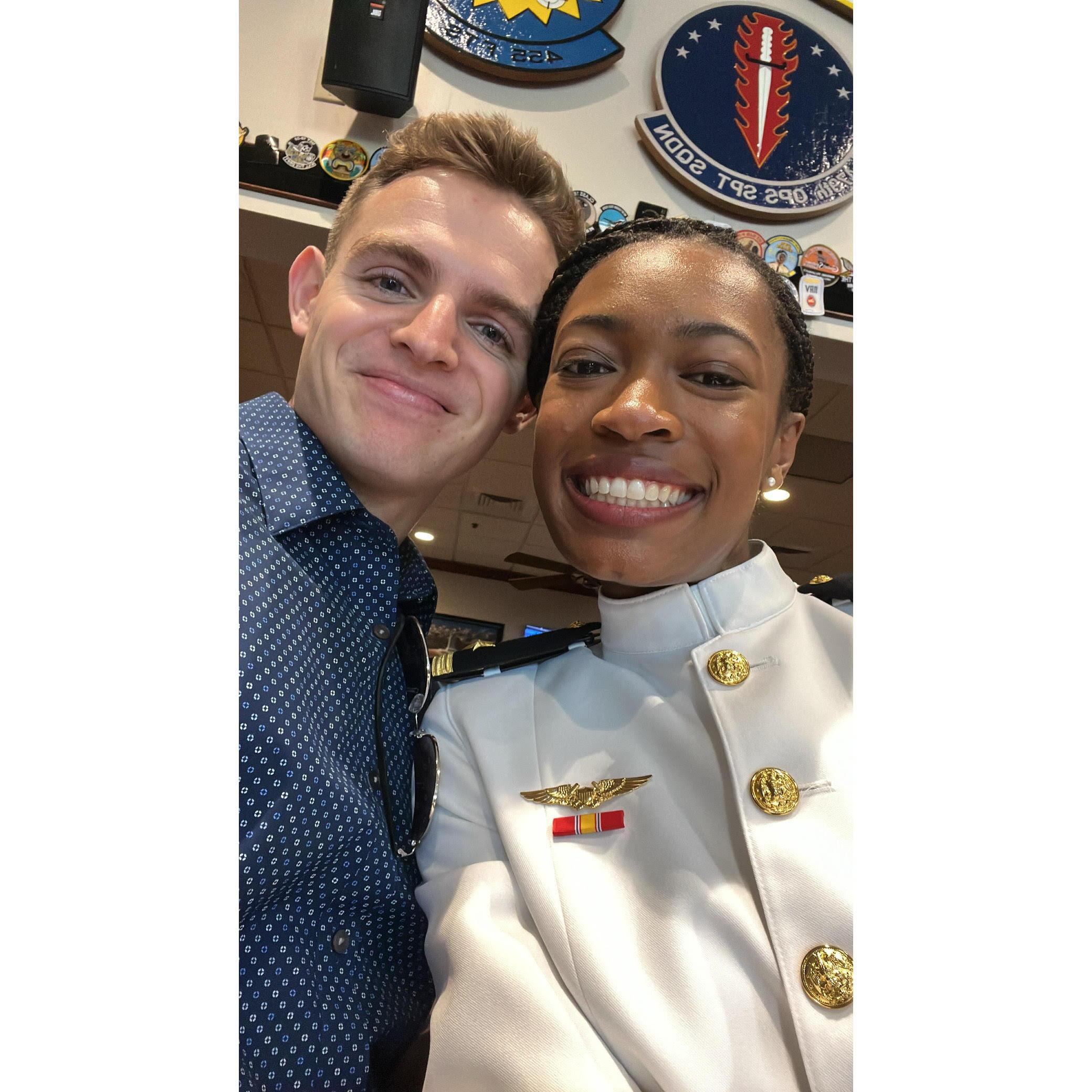 A classic Audrey selfie after her winging ceremony