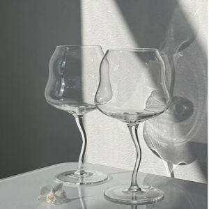 Handmade Wavy Handle Wine Glasses | Stunning Elegant Set of 2 Cocktail Glasses - Gift for Her, Wedding, Bridal, Anniversary, Wine Lovers - Etsy