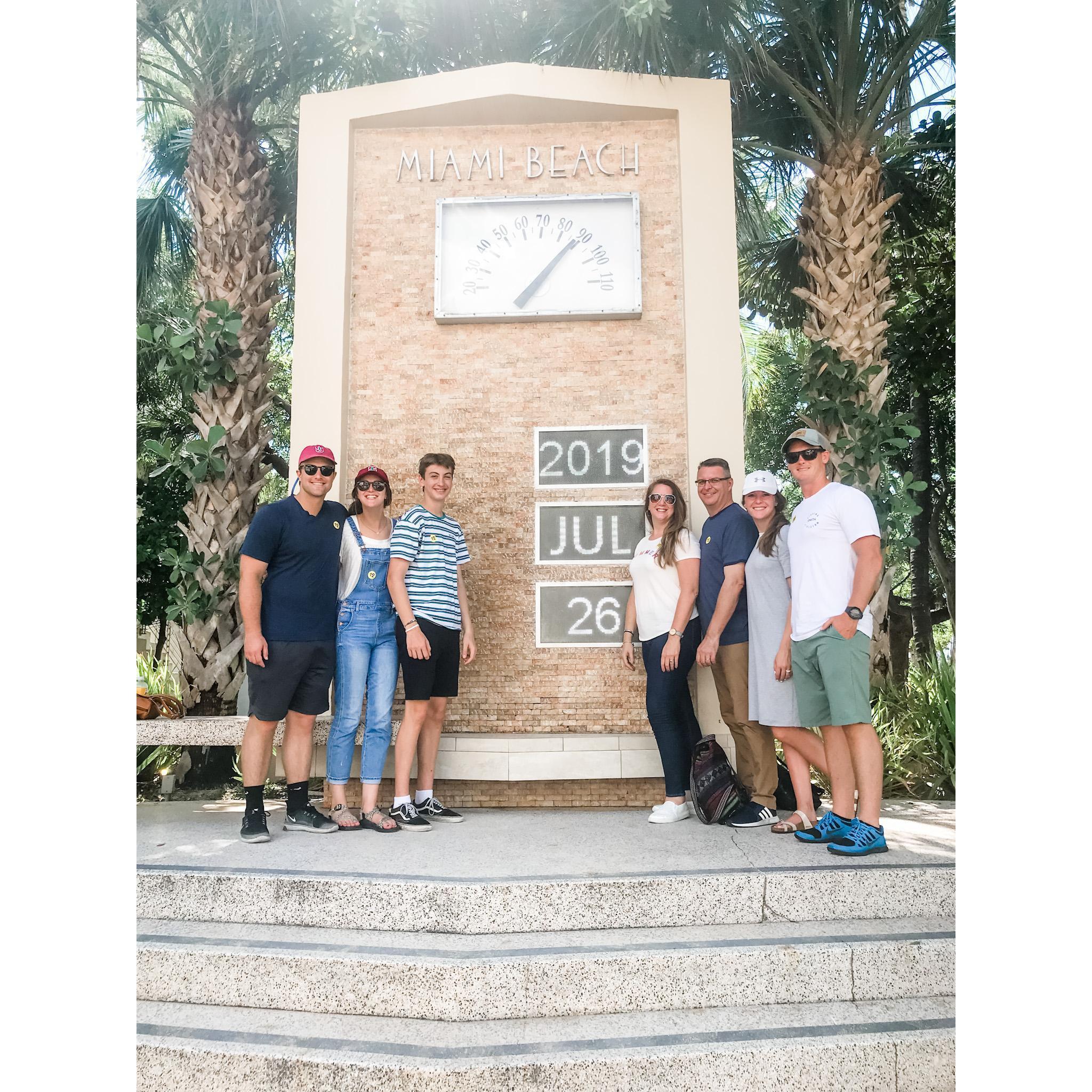 We had an excursion in Miami during the cruise with the Houseman side of our family, it was beautiful (and hot. very hot.)