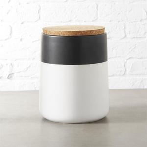 dip black and white small canister
