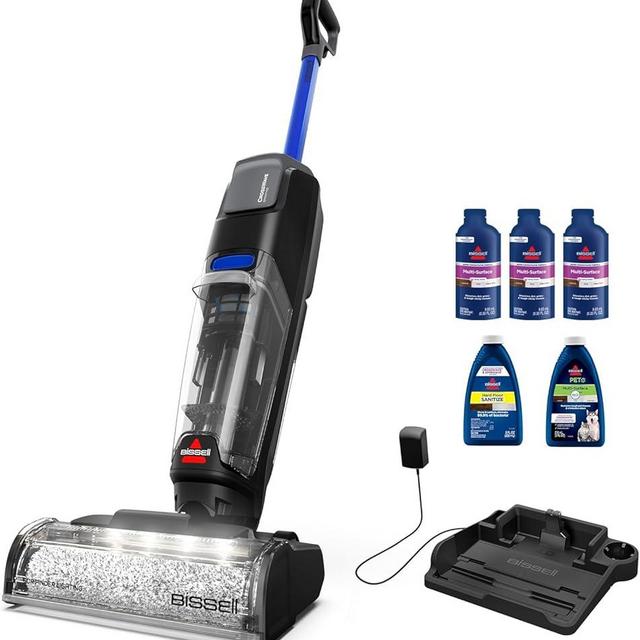BISSELL Crosswave Cordless Plus, Wet Dy Vacuum w/FurFinder Headlights + Super Concentrate Multi Surface Formula for Sealed Hard Surfaces and Area Rugs