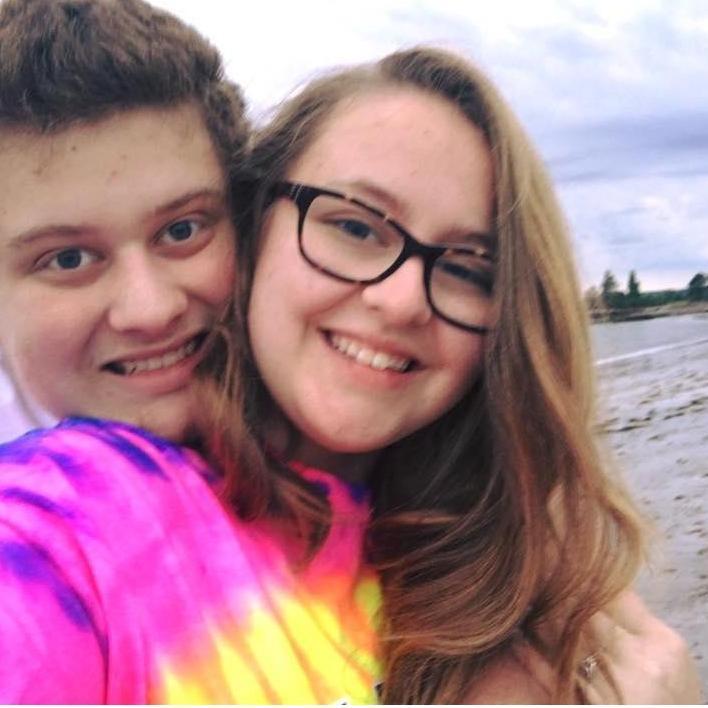 Gareth and Megan go camping at Sherwood Forest Campground, across from Pemaquid Beach, 2017