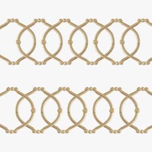 Zinc Shower Curtain Hook (Set of 12) - Gold