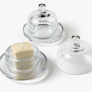 Winston Porter Knizair Glass Butter Dish