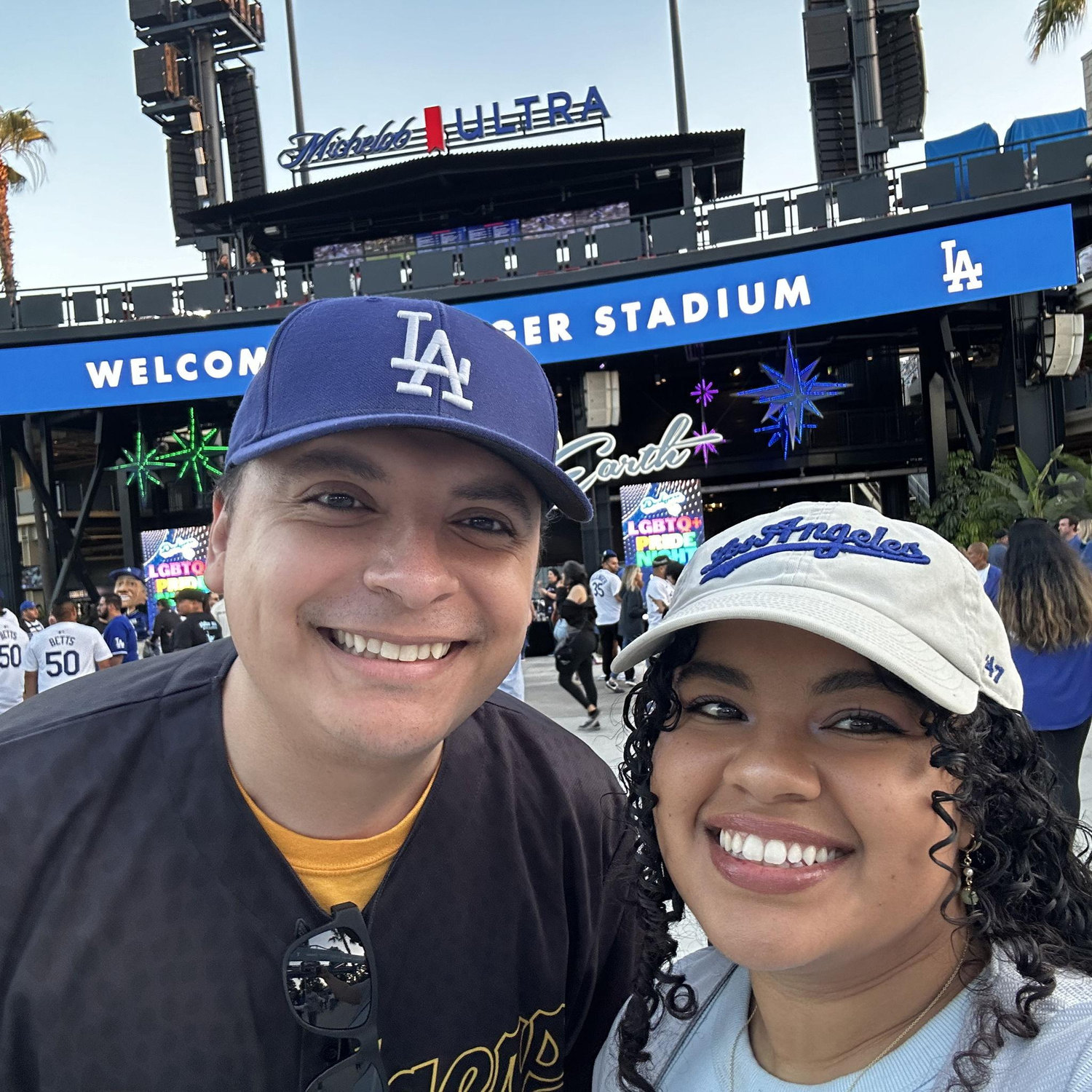At a Dodgers game!