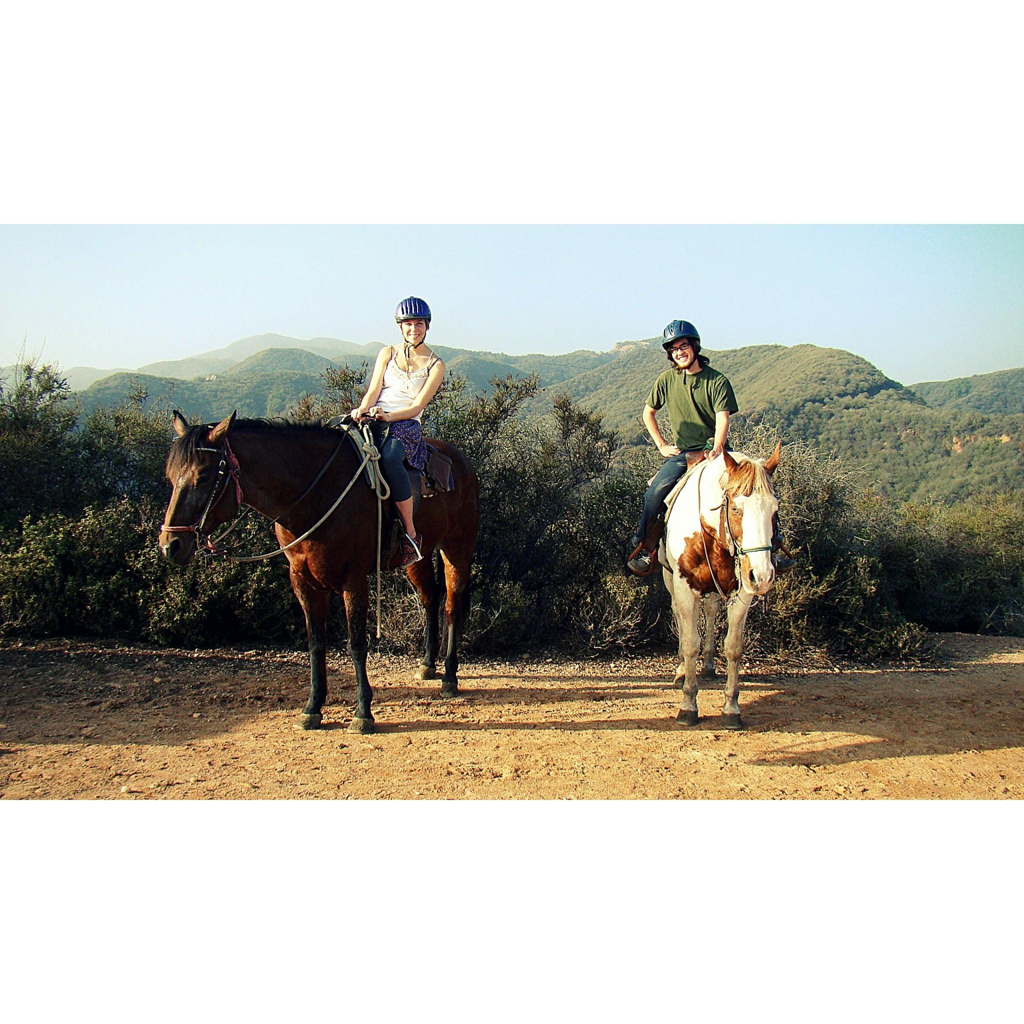 Hollywood hills horseback riding adventure. Kristan's first time and she killed it!