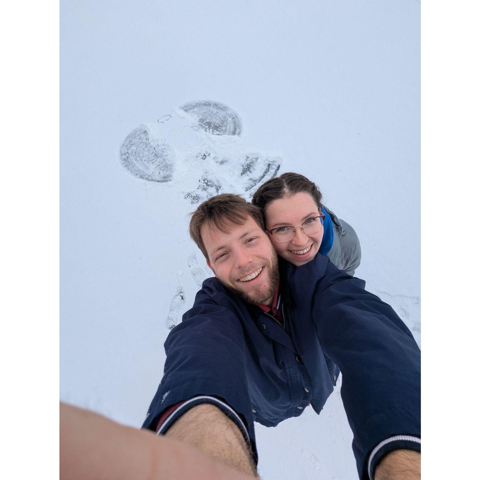 Snow angels and ice skating were a favorite winter past-time this year!