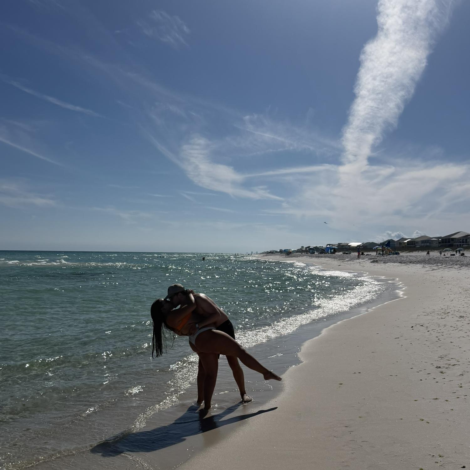 Visiting Navarre Beach, the town we’ll soon be married in❤️