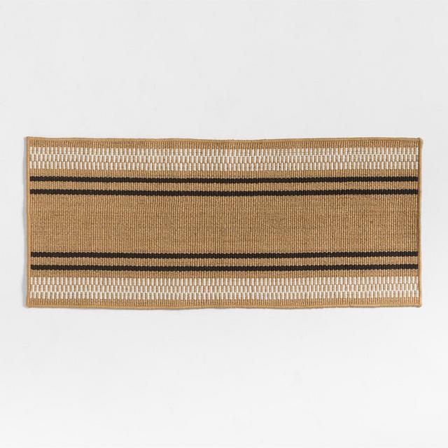 Modern Woven Stripe Indoor/Outdoor Doormat 24"x57"