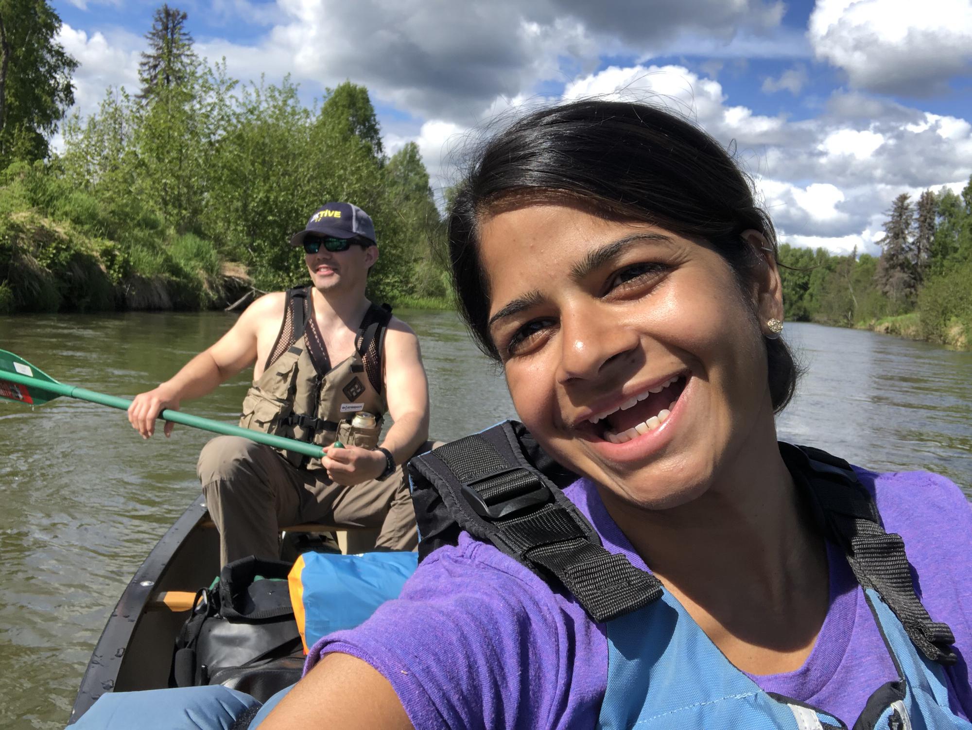 Canoeing down the Little Susitna River - an annual tradition to kick of the summer - June 2019
