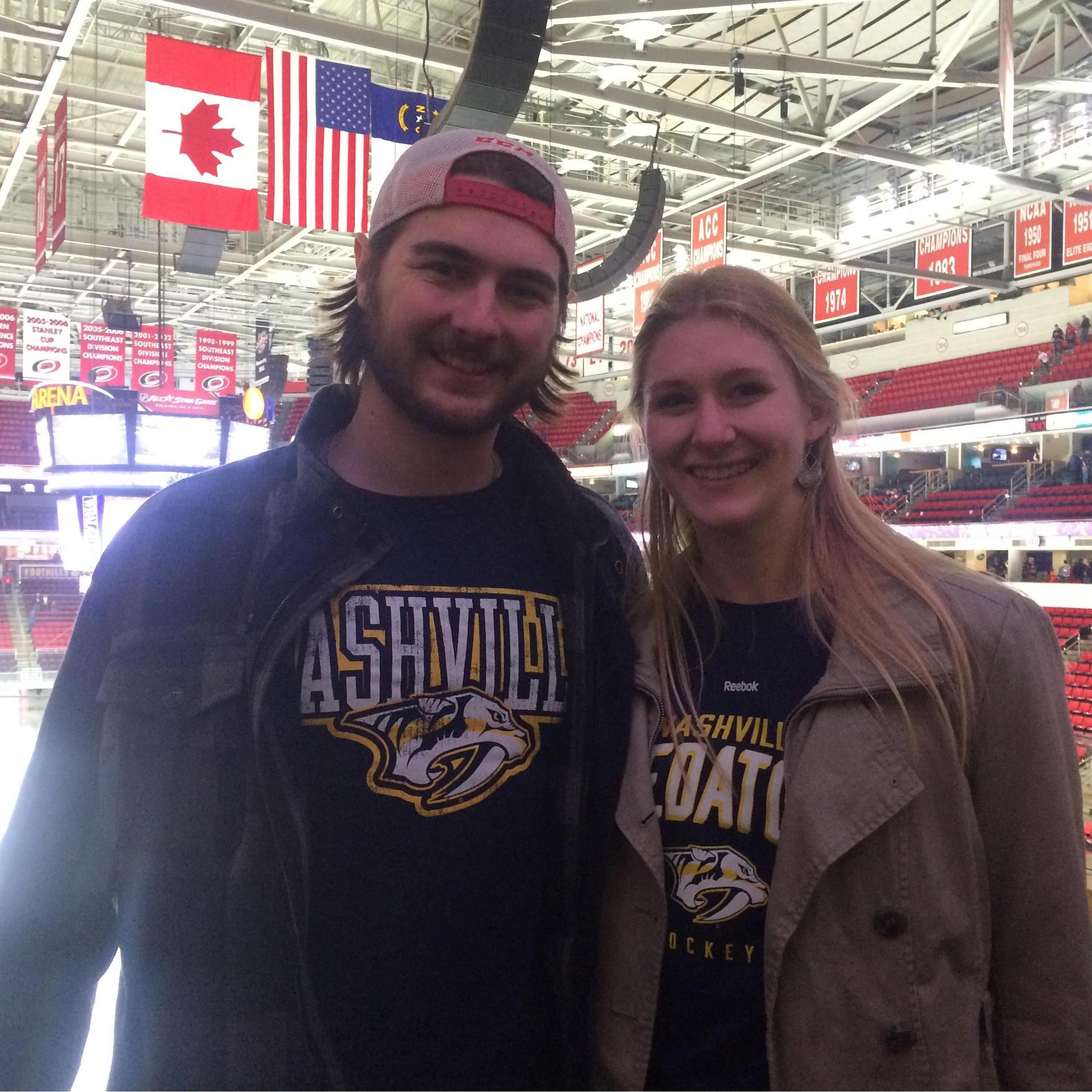2016- Carolina Hurricanes vs Nashville Predators Ice Hockey Game