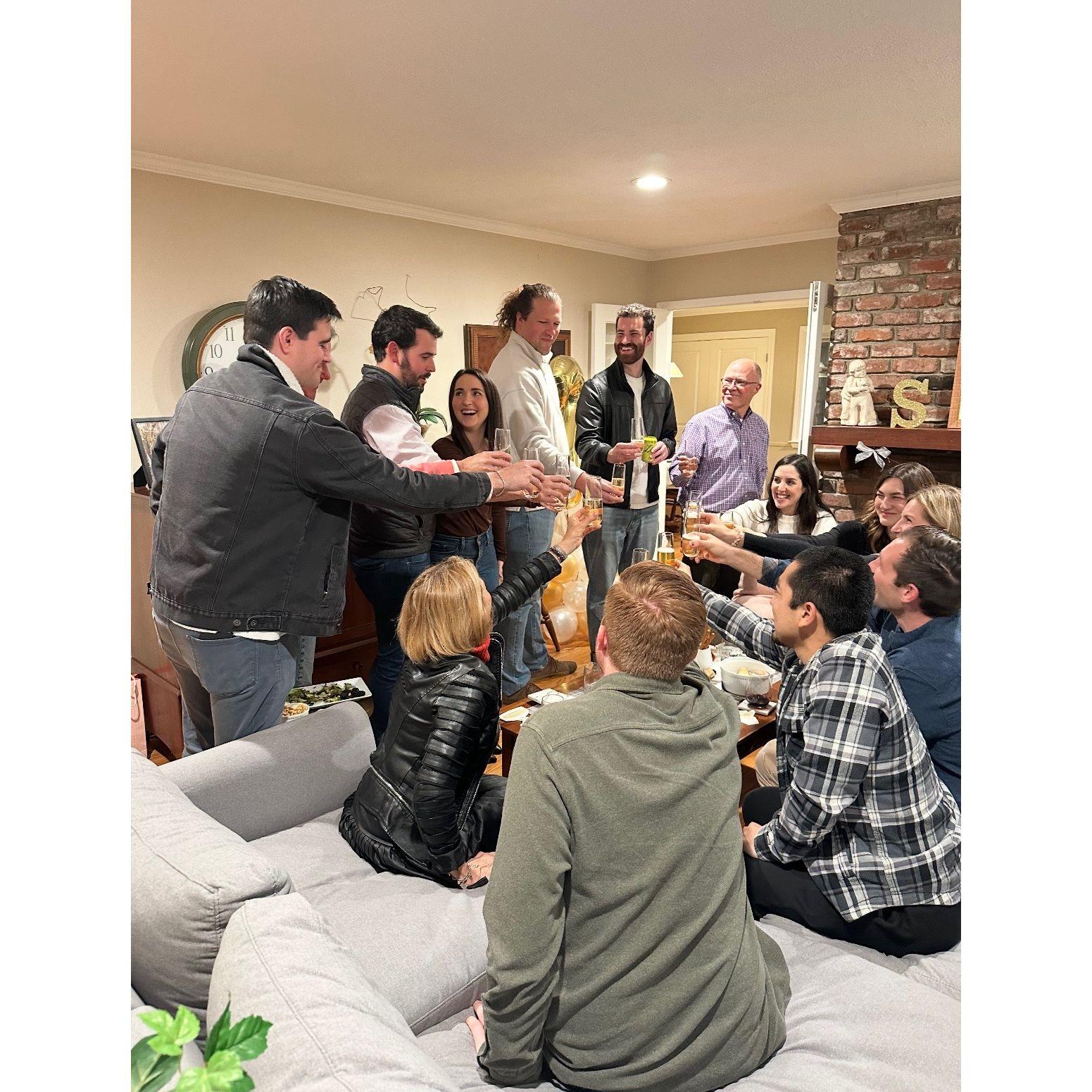 January 7, 2024 - Our parents, and many of our closest friends and loved ones came together to celebrate our engagement! We were filled with so much joy and gratitude!