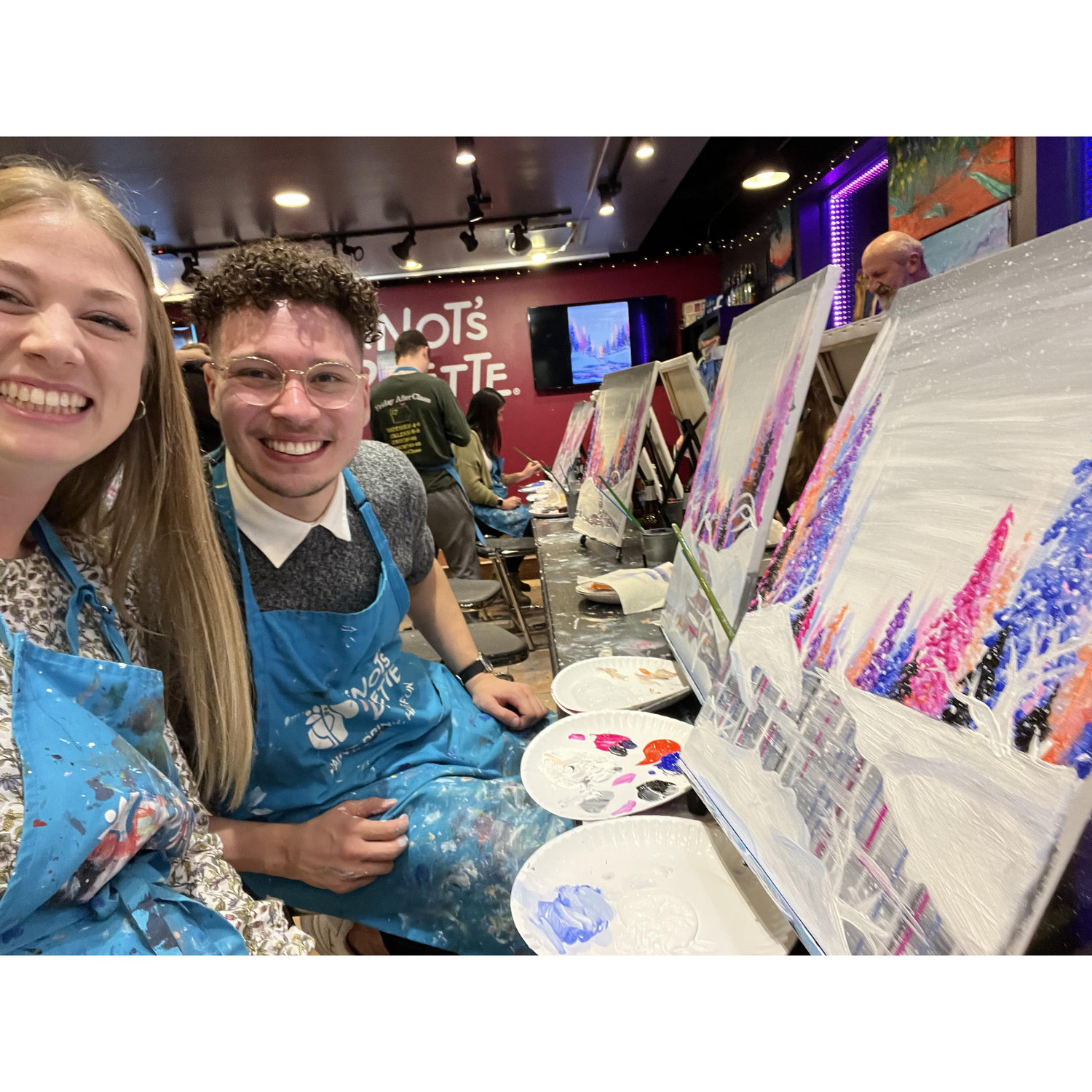 First date part 2 was a paint and sip in Naperville
