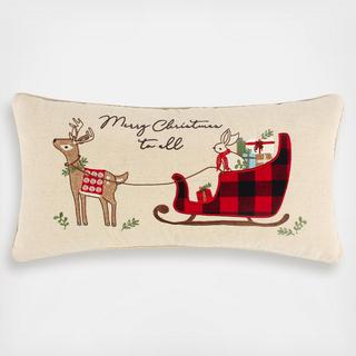 Home for Christmas Bunny Christmas Pillow