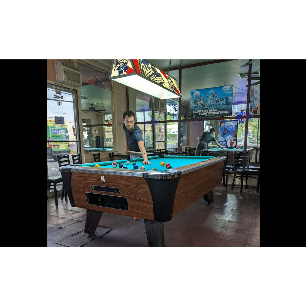 We had to document that there was a place to play pool in Hawaii