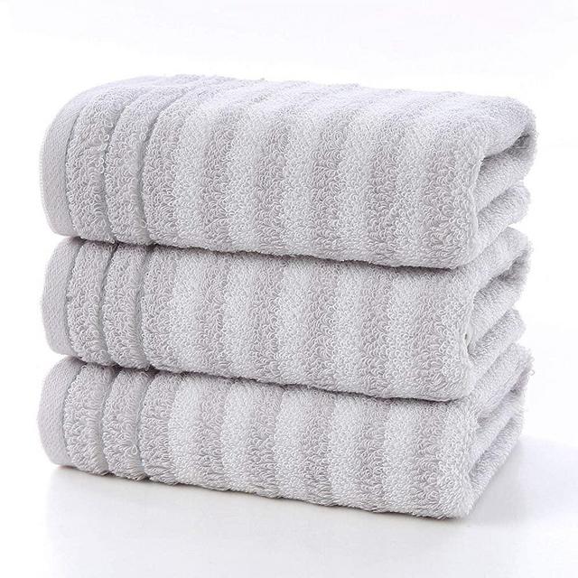 Hand Towels for Bathroom - DYHOLILAND 100% Cotton Soft Highly Absorbent Hand Towel Set , Size 13" x 29" ( Gray, 3-Pack)