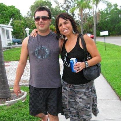 Our first July 4th together on Siesta Key. Walking to the beach to catch the fireworks. 2009.