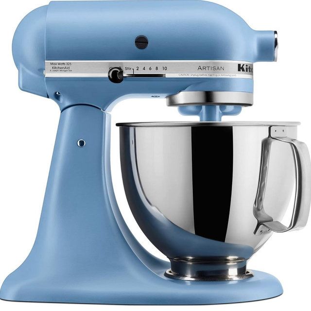KitchenAid Artisan Series 5 Quart Tilt Head Stand Mixer with Pouring Shield KSM150PS, Blue Velvet