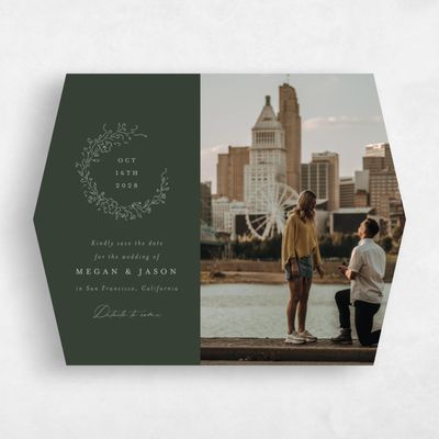 Green Diamond Wedding Save the Date - Sequoia Photo