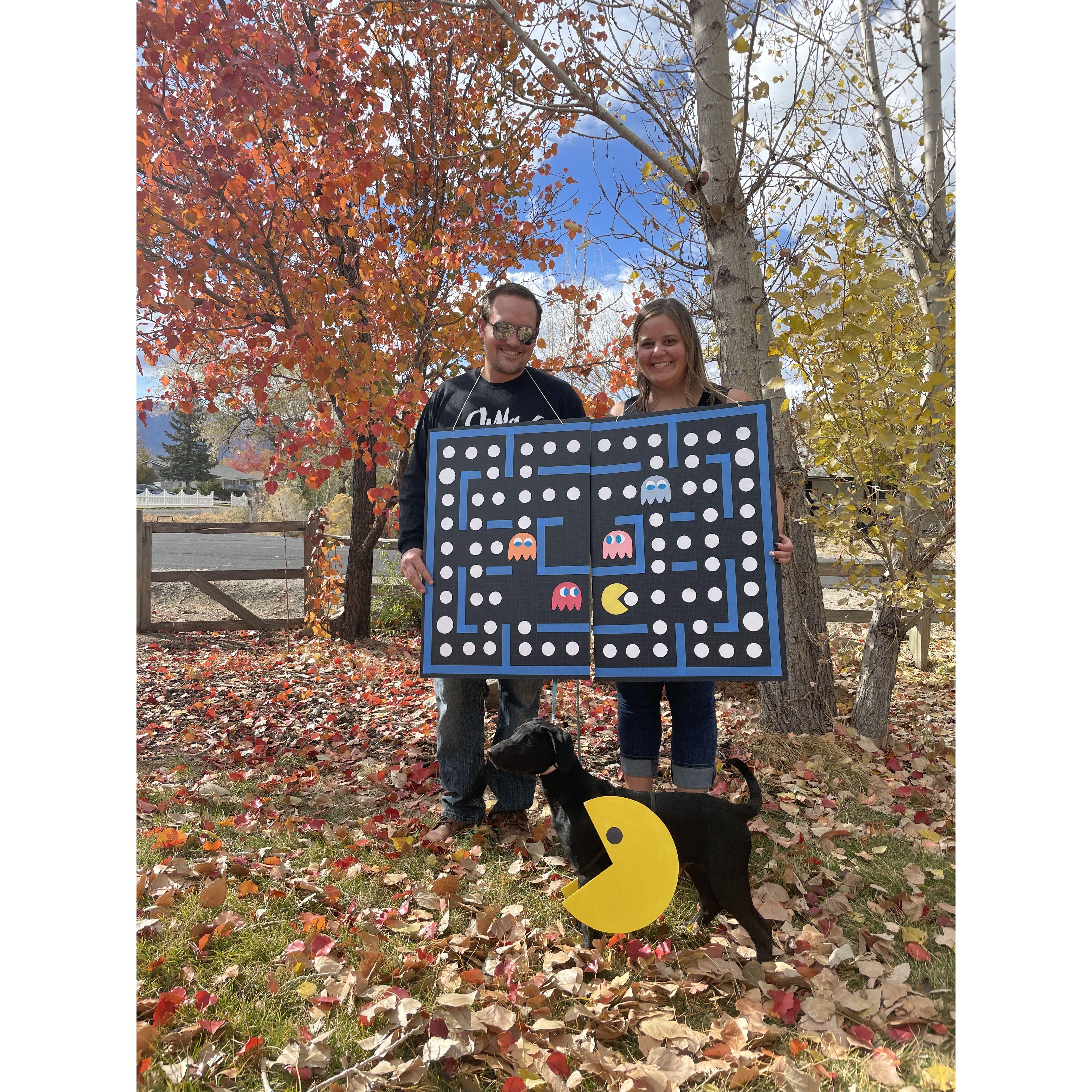 First Halloween with our little Pac-Man, 2021