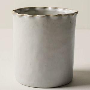 French Grey Ruffle Utensil Crock | Magnolia