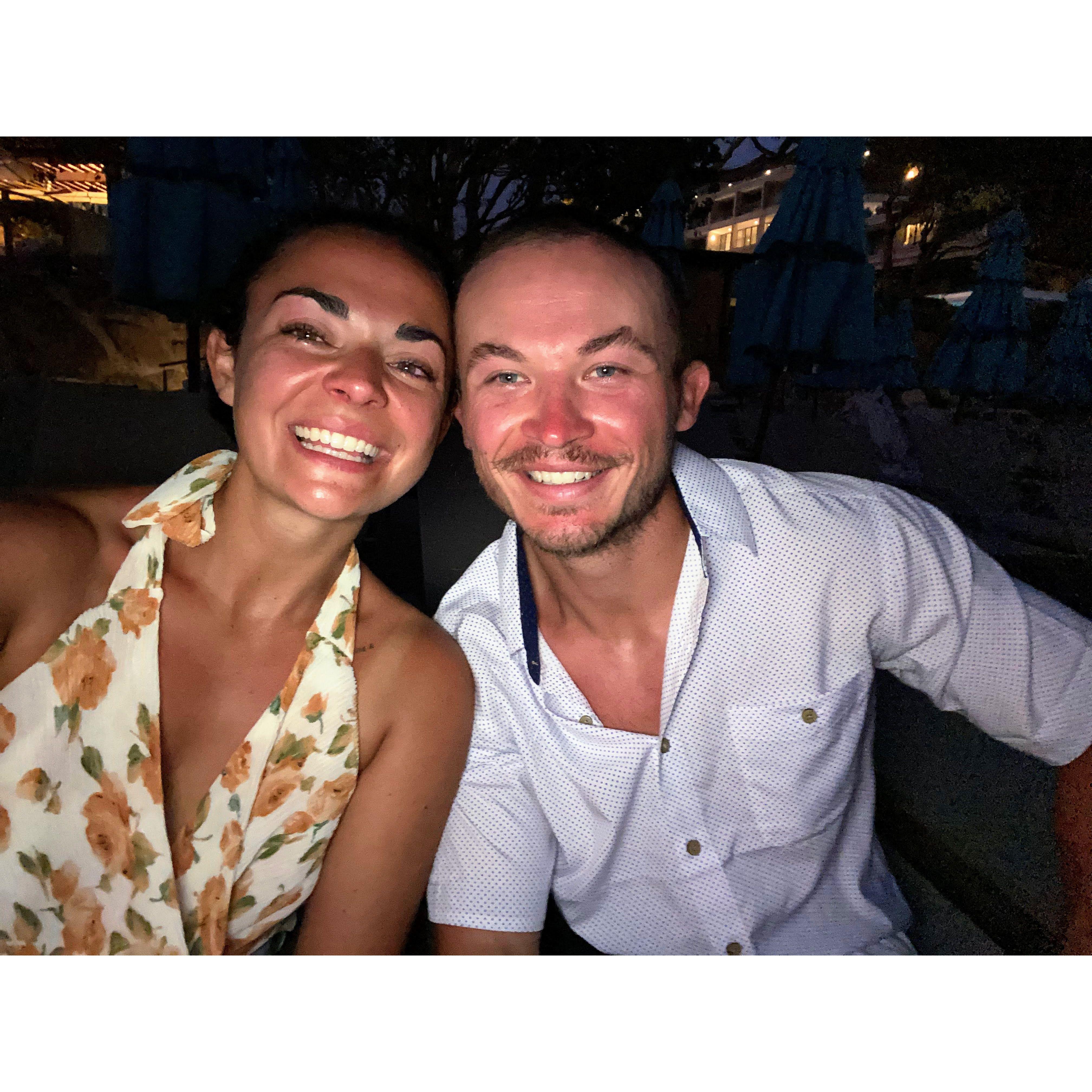 tear stained faces right after Spencer popped the question