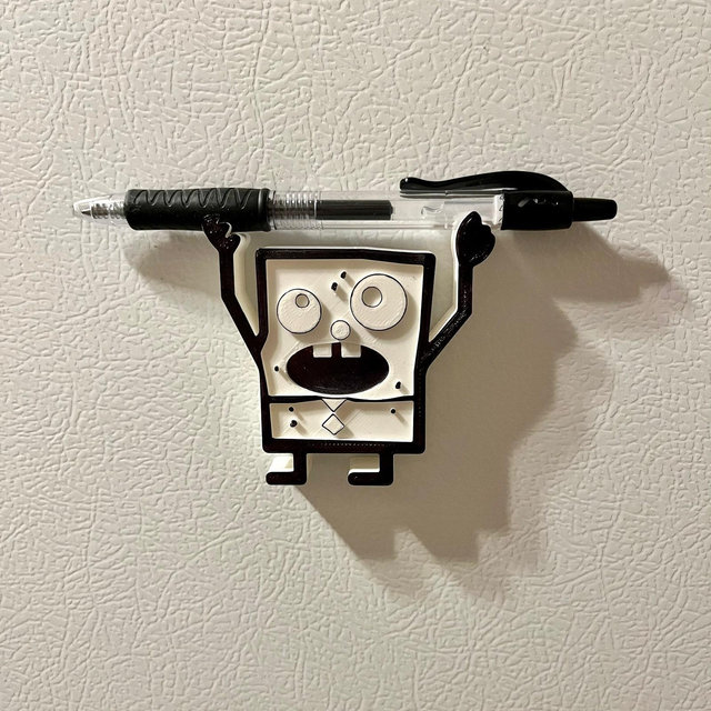 Doodle Bob Magnet Pencil Holder Pen Holder Stand Painted Fridge Refrigerator 3D print Me Hoy Minoy