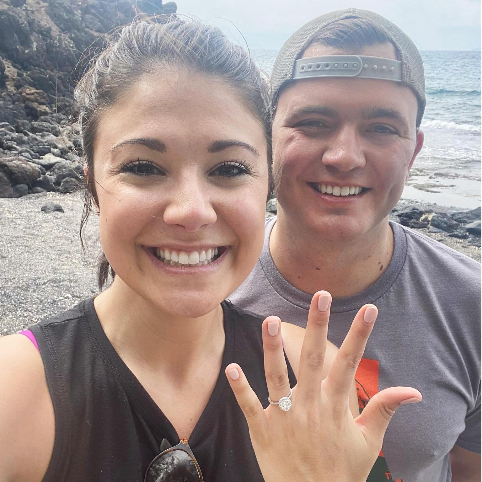 Kyle proposed during a hike along the southern coast of Maui!