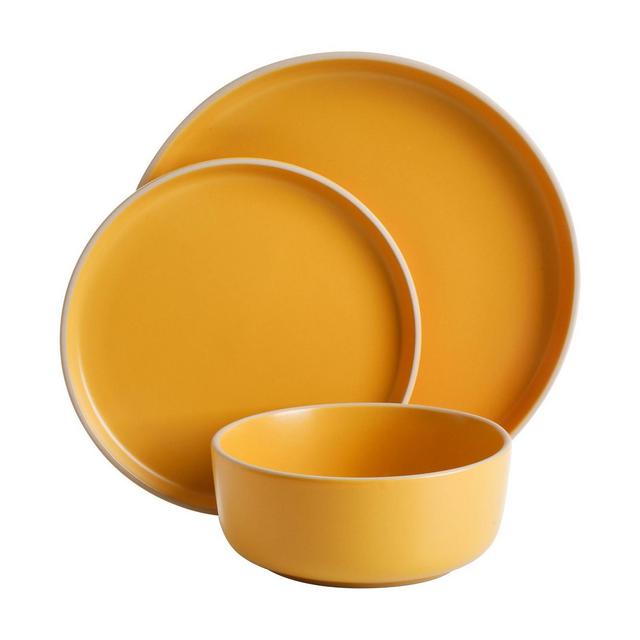 Gibson Home 18pc Zuma Dinnerware Set - Yellow