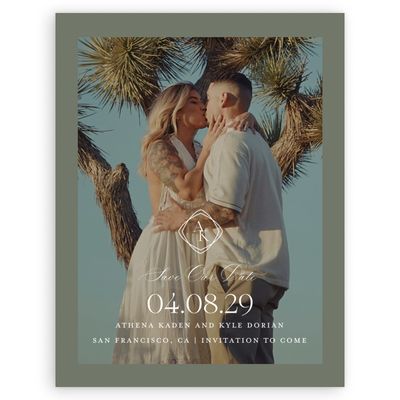 Dark Sage, Green Wedding Digital Save the Date - Ragusa Photo