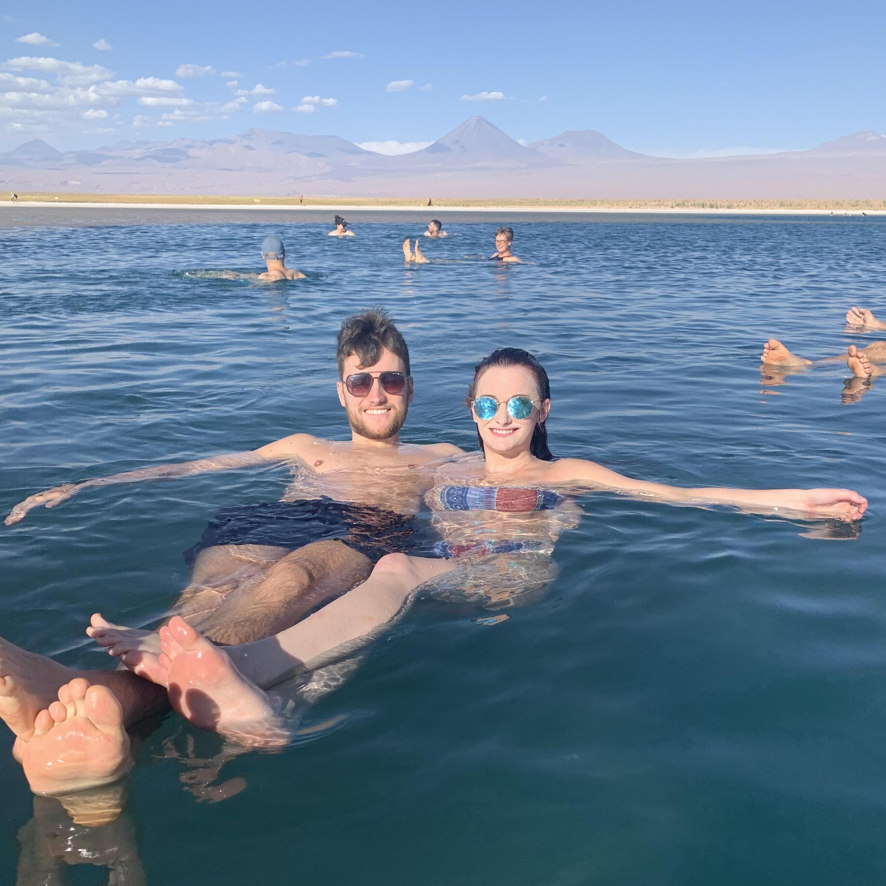 Engagement trip. Salt flats in the Atacama Desert