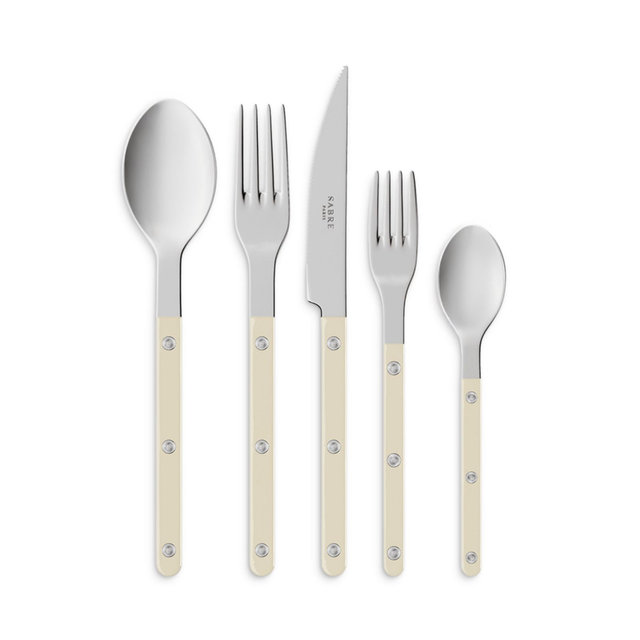 Sabre Paris Bistrot 5 Piece Flatware Set - Ivory