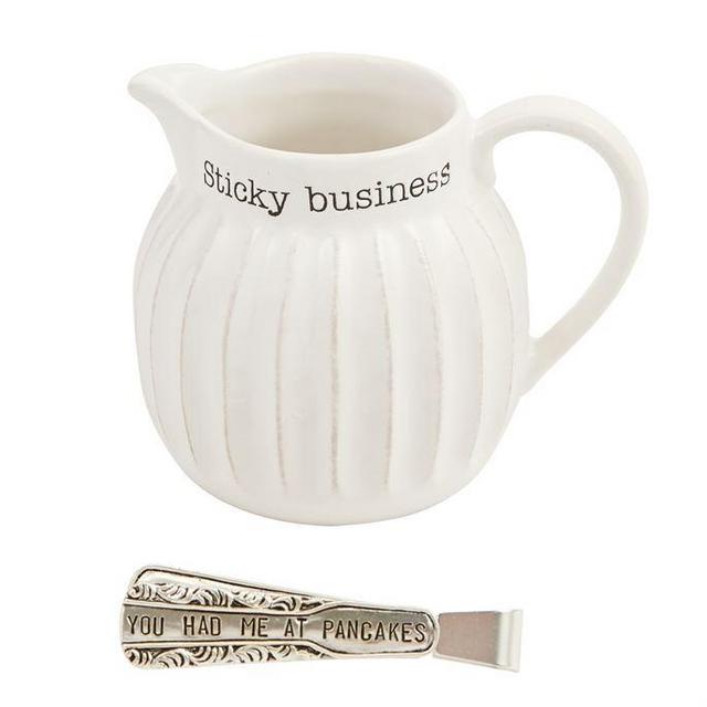 Circa Syrup Pitcher & Pancake Tong Set