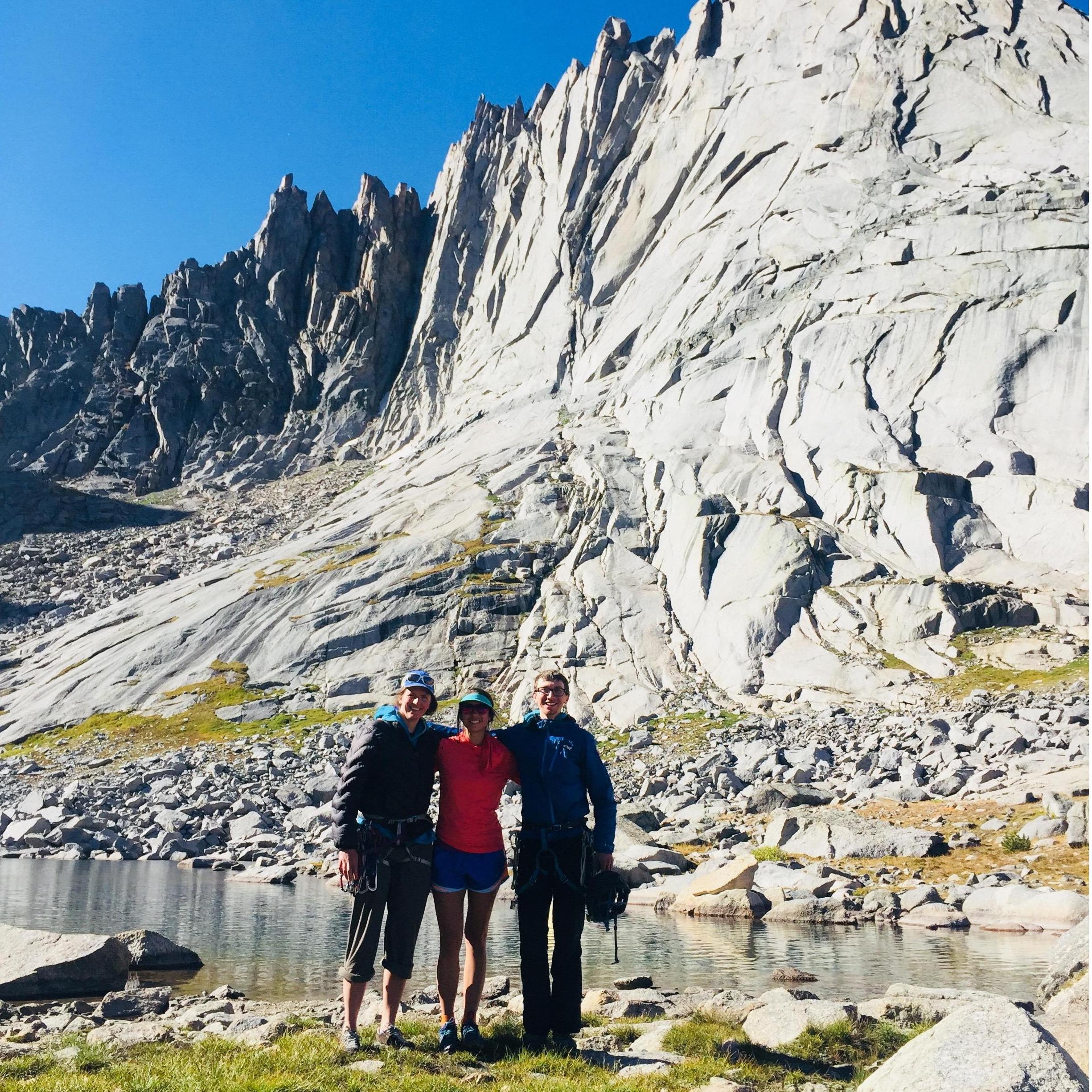 With our friend, Melita, at the Cirque of the Towers in the Wind River Range. This is before "sparks flew," and were merely slightly more than acquaintances.