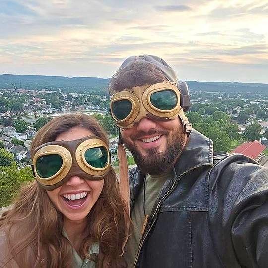 The aviator pictures before the proposal (see proposal story on the home page).