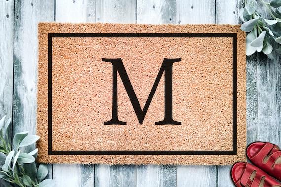 Simple Monogram Door Mat - Letter F