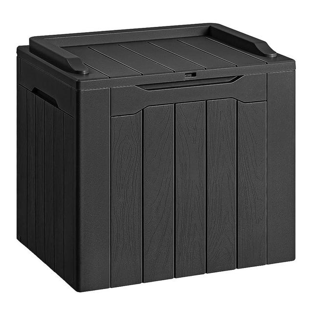 Devoko 30 Gallon Resin Deck Box Outdoor Indoor Waterproof Storage Box for Patio Pool Accessories Storage for Toys Cushion Garden Tools (30 Gallon, Black)